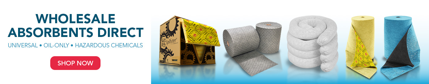 bsorbents For Less universal absorbents wholesale direct – pads, rolls, socks, booms, and spill kits for industrial cleanup